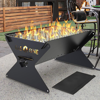Zhongpin Camping Portable boule en métal étoile de la mort larme modulaire Bigfire grand couvercle Solo sans fumée enduit de poudre foyer