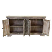 Table console en bois arquée française personnalisée avec portes en miroir