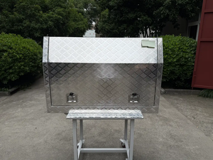 Boîtes <span class=keywords><strong>de</strong></span> rangement pour outils en aluminium à motif chevron pour <span class=keywords><strong>coffre</strong></span> à outils, organisation <span class=keywords><strong>de</strong></span> boîte à outils, plateau <span class=keywords><strong>de</strong></span> chargement en aluminium pour Toyota Hilux Canopy - Product Image 4