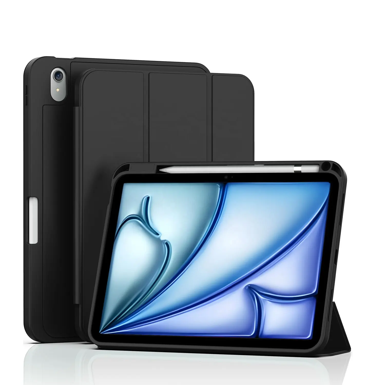 Capa inteligente para tablet iPad Air 6 5 4 capa à prova de choque com suporte para caneta capa Folio