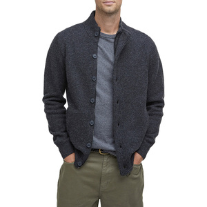 批发定制男士羊毛混纺针织开衫立领纽扣前休闲智能外观日常休闲休闲商务服装 - Product Image 3