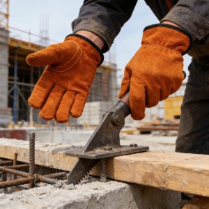 Gants de travail en cuir de vachette jaune de haute qualité, 10 pouces, pour hommes, pour <span class=keywords><strong>la</strong></span> conduite, le jardinage, <span class=keywords><strong>la</strong></span> construction, <span class=keywords><strong>la</strong></span> soudure - Product Image 3