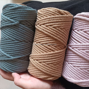 Corda Macramè a Zigzag in Cotone 100% da 5mm per Uncinetto Borse a Maglia Filato per Uncinetto Forniture per Tessitura - Product Image 2