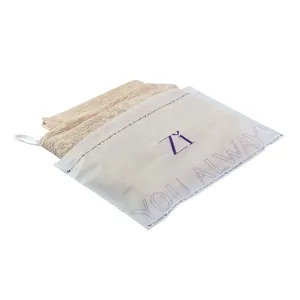 Sac d'emballage zip-lock compostable sac en plastique à fermeture éclair givré amidon de maïs réutilisable pour emballage en tissu