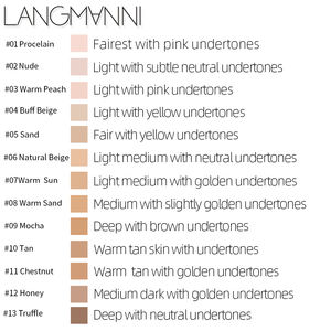 Fondotinta Liquido Langmanni da 30ml Effetto Mat Tenuta Morbida Correttore 13 Colori Primer Base Trucco Professionale per <span class=keywords><strong>Viso</strong></span> Palette Contouring - Product Image 5