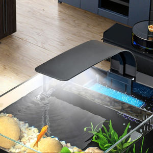 家庭用 超白色ガラス製 エコロジカル小型アクアリウム水槽 30～100ガロン 長方形 背面濾過＆木製ランプ付き - Product Image 4