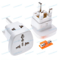 Universal 13A Hong Kong Singapour Malaisie Royaume-Uni chargeur en cuivre USA Inde HK EU US AU vers UK adaptateur prise fusible