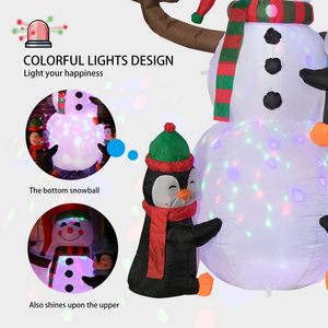 Decoración navideña inflable para exteriores <span class=keywords><strong>de</strong></span> 6 pies, con pingüino <span class=keywords><strong>muñeco</strong></span> <span class=keywords><strong>de</strong></span> <span class=keywords><strong>nieve</strong></span>, decoración <span class=keywords><strong>de</strong></span> patio inflable <span class=keywords><strong>de</strong></span> Navidad con luz para césped, jardín, fiesta - Product Image 3