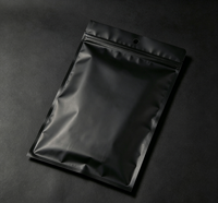 Prix d'usine, sac en plastique imprimé sur mesure à trois soudures latérales avec fenêtre transparente pour gants de sport noirs