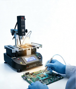 Drie onafhankelijke temperatuurregelaars recirculeren overtollige warmte, voorkomen schade aan chips en printplaten, verminderen chipverlies, telefoonreparatiemachine - Product Image 1