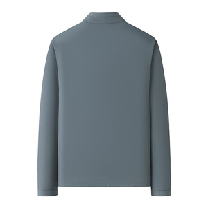 2024 autunno giacca da uomo Casual da uomo di mezza età anziani tinta unita con chiusura a cerniera con colletto verticale per papà - Product Image 5