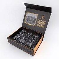Boîte cadeau magnétique en carton rigide pliable de luxe, impression personnalisée, 12 paquets, boîte d'emballage pour macarons, fermeture magnétique