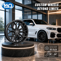 Jante en alliage forgé 20 pouces 5x120, design à rayons maillons, finition noir brillant pour BMW, OEM, ODM, logo personnalisé, marque privée