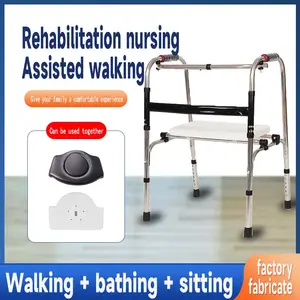 High Quality And Cheap Old People Rehabilitation Walking Adjustable Aluminum Folding Walking Aid