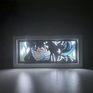 Tokitou muichirou Quỷ Slayer 3D <span class=keywords><strong>LED</strong></span> ánh sáng ban đêm tự làm giấy cắt bảng đèn Plug-in cung cấp điện trang trí phòng ngủ Quà Tặng dropship - Product Image 2