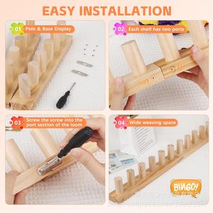 Wooden Knitting Loom Thick Yarn Weaver Handmade <b>DIY</b> Blanket Making Tool Home Decoration Craft <b>Kit</b> - Product Image 2