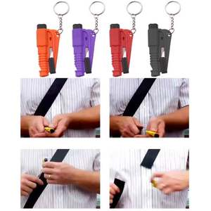 Llavero Metálico Multifuncional Tres en Uno: Martillo de Seguridad, Herramienta de Escape para Coche y Rompeventanas de Emergencia - Product Image 4