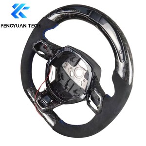 Volant de voiture personnalisé en cuir alcantara, en fibre de carbone forgée, pour Lamborghini Urus Hurracan Evo <span class=keywords><strong>Gallardo</strong></span> - Product Image 6