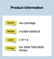 Cartucho de Tinta Compatible con Goosam S-6300 S-6301 S-6302 S-6303 G/E con Tinta para Impresoras Riso Comcolor 3050 7050 9050