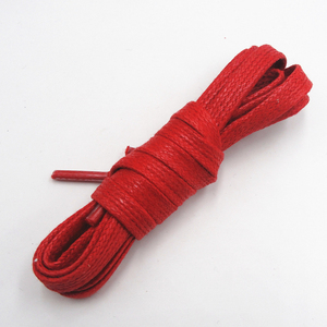 เชือ<span class=keywords><strong>ก</strong></span>ผู<span class=keywords><strong>ก</strong></span>รองเท้าหนังเคลือบแว็<span class=keywords><strong>ก</strong></span>ซ์แบบแบนขนาด 6 มม. พร้อมปลายพลาสติกใส ยี่ห้อ Custom Brand คุณภาพพรีเมียม ปรับความยาวได้ - Product Image 5