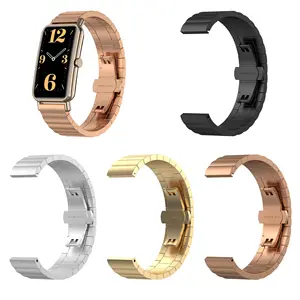 Metall Designer Slap Wrist Smart Uhren armbänder Armband Edelstahl für Huawei Ersatz armband 16MM Forweleny Fashion