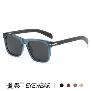 Gafas de Sol Cuadradas Yingtai, Montura de PC Marrón, Lentes TAC UV400, Gafas de Sol de Moda para Hombre - Product Image 2