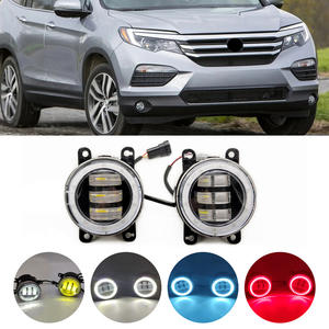 Conjunto de luces <span class=keywords><strong>LED</strong></span> <span class=keywords><strong>antiniebla</strong></span> para coche, luz diurna DRL de ojo de Ángel, 12V, para Honda Pilot 3.5L V6 2012 2013 2014 2015 - Product Image 2
