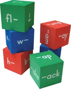 बड़े आकार के शब्द परिवार कस्टम अल्फाबेट बोर्ड dice क्यूब्स नरम अक्षर ने बच्चों के सीखने के लिए पीवा फोम दिमाग को जोर दिया