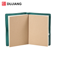 DUJIANG Cuaderno Portátil Retro con Cubierta de Cuero Vacuno de Primera Capa, Diario de Viaje Nostálgico, Carpeta Multifuncional de Hojas Sueltas