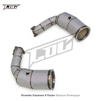 Système d'échappement sport à soupapes BSK Catback Header Downpipe pour Porsche Cayenne S Turbo 2.9T/4.0T 2018-2024, tuyau SUS304 avec commande
