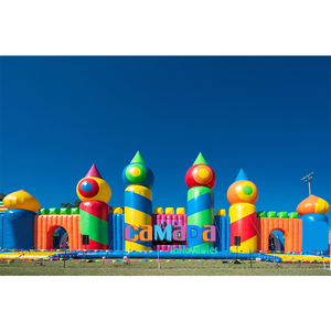 Parcours d'obstacles gonflable pour enfants sur le thème des parcs d'attractions, fabriqué sur mesure, <span class=keywords><strong>pas</strong></span> <span class=keywords><strong>cher</strong></span>, avec grand toboggan - Product Image 2