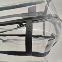 Sac à main d'été en PVC transparent pour la plage, sac de voyage en PVC transparent, sac fourre-tout à la mode pliable avec poches à fermeture éclair unisexe