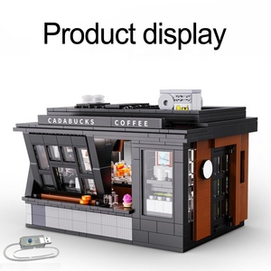 Cada C66005 Streetview LED Tienda <span class=keywords><strong>de</strong></span> Café <span class=keywords><strong>Arquitectura</strong></span> Ladrillos Casa Cafetería Tienda DIY Bloques <span class=keywords><strong>de</strong></span> Construcción Juguetes <span class=keywords><strong>de</strong></span> Construcción - Product Image 6