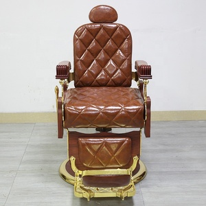 Offre Spéciale Meilleure Qualité Équipement De Salon Manche En Bois <span class=keywords><strong>Vintage</strong></span> Chaise De Coiffeur Inclinable Fauteuils Foshan Grande Usine - Product Image 4