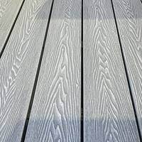 Papan Lantai Komposit Kayu WPC Warna Hitam Tahan Air untuk Eksterior