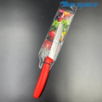 Couteau à fruits et légumes rouge dentelé pour la cuisine