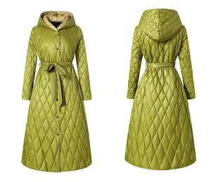 Jaqueta e casaco feminino puffer, casaco para inverno feminino personalizado, de malha, plus size, 2022
