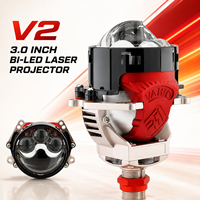 Projecteur de phare laser Bi-LED 3 pouces à dissipation thermique rapide 6000K 12V 24V, faisceau haut et bas, lentille de rétrofit pour éclairage automobile