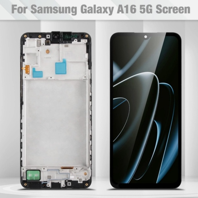 Mobile Phone LCD for Samsung A16 5g with Frame LCD Screen Display Touch Screen Digitizer Assembly Replacement