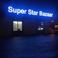 Enseigne lumineuse LED 3D personnalisée pour entreprise, publicité extérieure, enseigne lumineuse LED