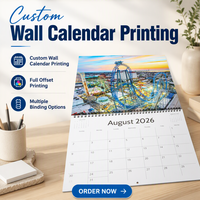 Kalender Dinding Kantor Spiral Bulanan Tahunan Cetak Kustom OEM dengan Pencetakan Kustom