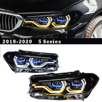 Faros LED para BMW Serie 5 G30 con luces diurnas de doble color ojo dorado