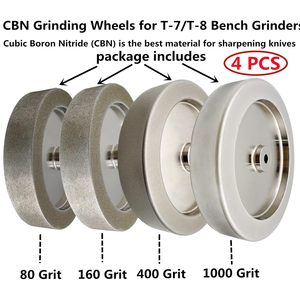Disque de meulage diamanté électro-plaqué lapidaire de 250 mm, disque de meulage CBN, ensemble de disques pour système d'affûtage T7/T8, grain 80 160 400 1000 - Product Image 6