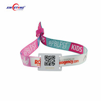 Bracelet tissé RFID NFC à puce ISO14443A S50 pour le contrôle d'accès lors de festivals et de marathons