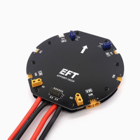 EFT 6-Axis Aircraft Power Distribution Management Module High-Current Power Distribution Board 12S 480A
