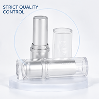 Emballage cosmétique en plastique transparent portable, vide, avec logo personnalisé, tube pour rouge à lèvres, baume à lèvres, gloss à lèvres, pour cosmétiques