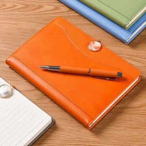 Carnet de notes professionnel en cuir PU vintage de qualité supérieure, couverture rigide, fournitures de bureau, notes de réunion, agenda de travail, conférence, 100 feuilles - Product Image 2
