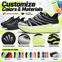 Chaussures de course pour hommes avec logo personnalisé, respirantes, en mesh, baskets épaisses, fabrication de chaussures OEM ODM en marque privée