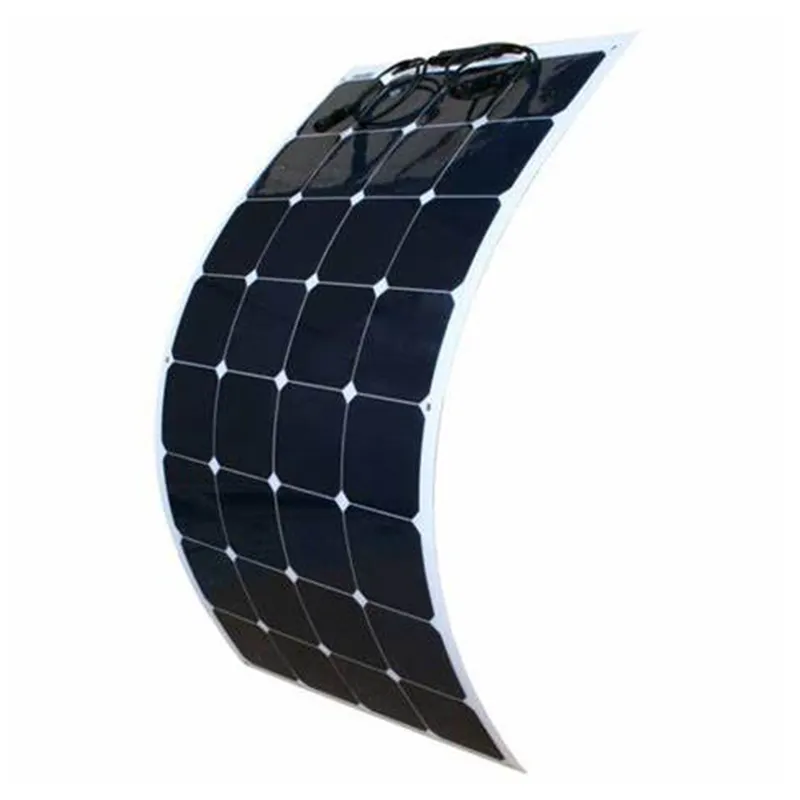 Installation facile Panneau solaire flexible étanche 100w enroulable à haute efficacité légère