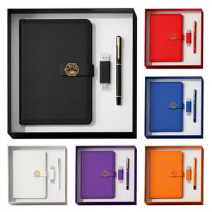 Set de Regalo Personalizado con Logotipo, Cuaderno A5 de PU Blanco, Bolígrafo, Memoria USB y Banco de Energía, Regalos Promocionales Corporativos y Empresariales - Product Image 3